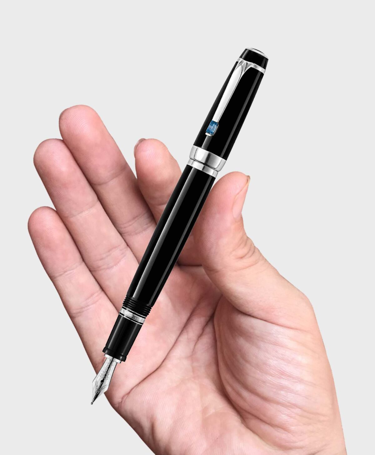 Bút máy Montblanc Boheme Bleu Midsize Platinum Fountain Pen 25131