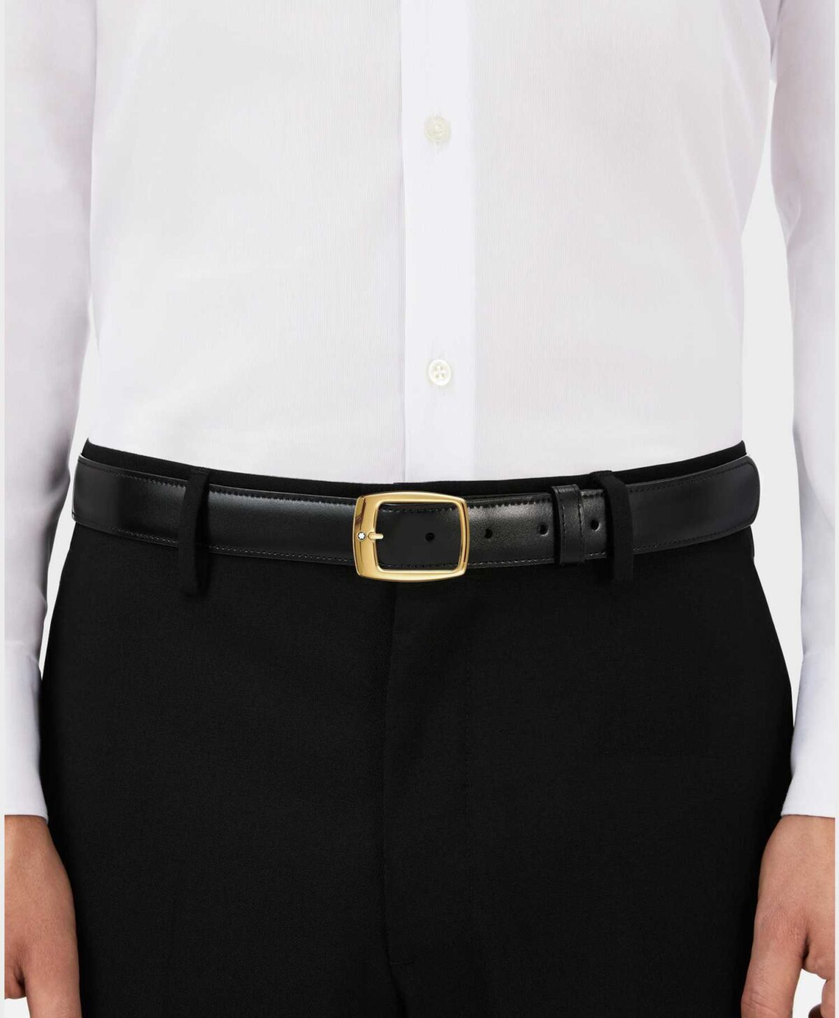 Dây lưng Montblanc Reversible Gold Coated Buckle-Black/Brown Leather Classic Belt 30mm MB5562 / MB-05562