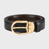 Dây lưng mạ vàng Montblanc Reversible Leather Belt 111633