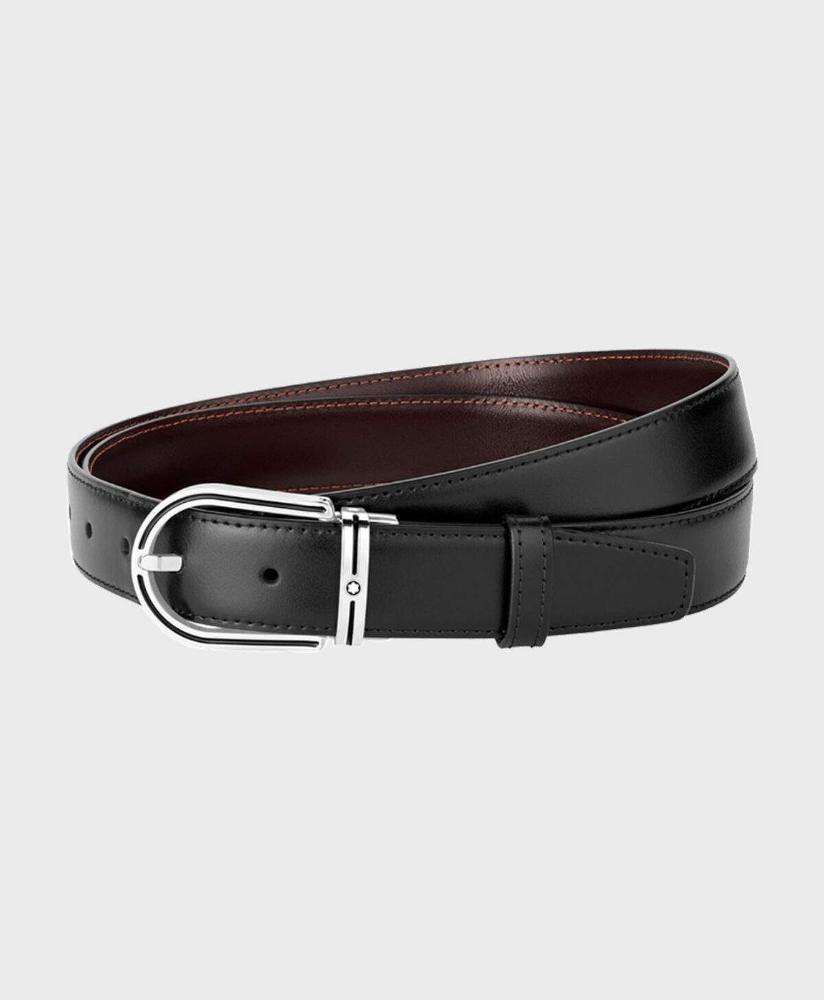 Dây lưng Montblanc 30mm Horseshoe Pin Buckle Belt 126015