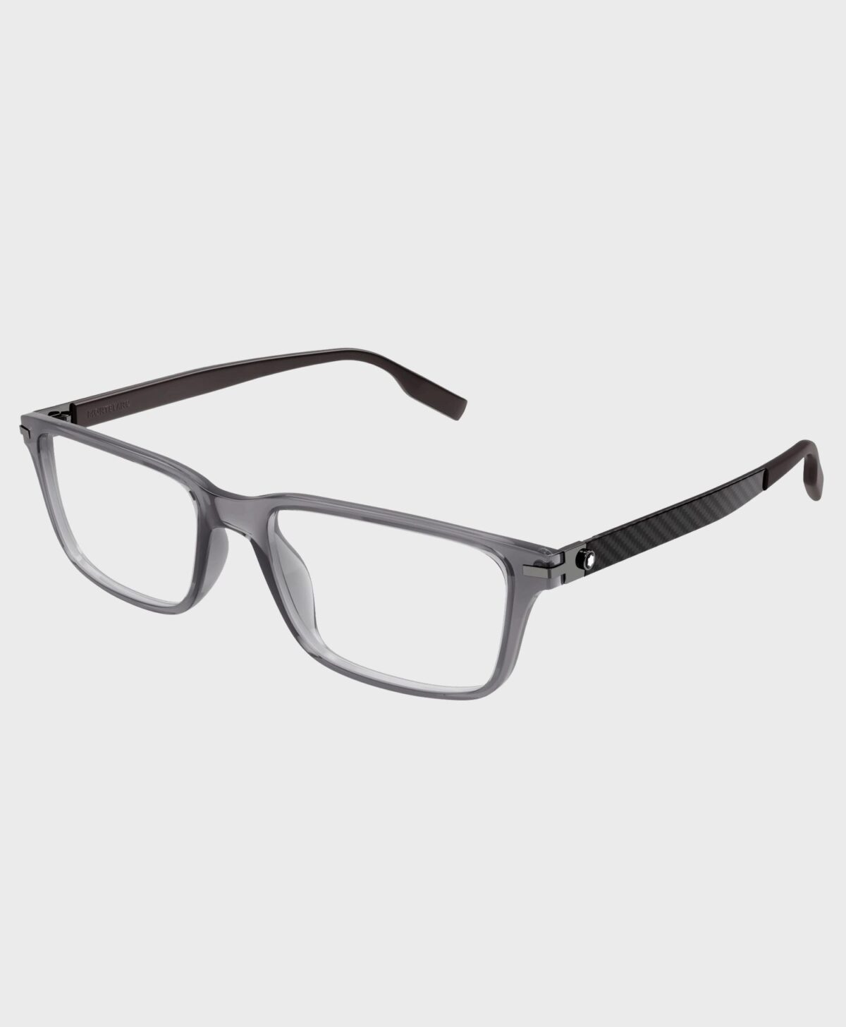 Gọng kính Montblanc MB0252O-003 Transparent Grey/Brown Eyeglasses for Men