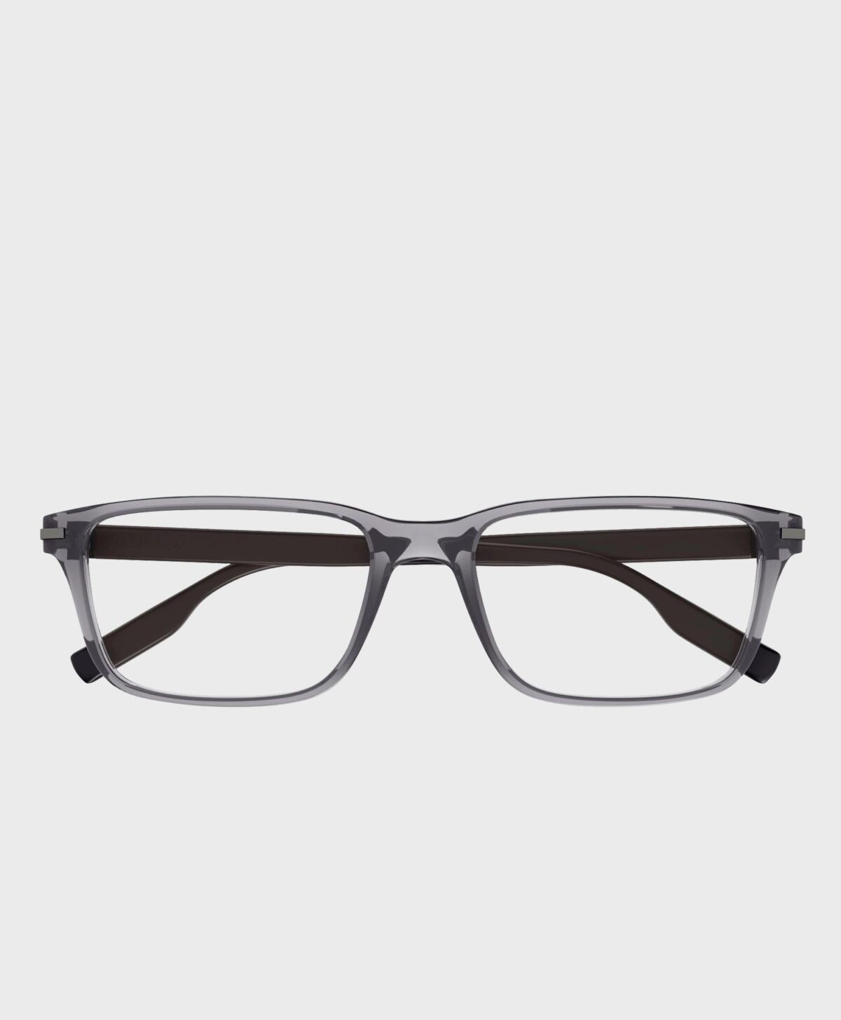 Gọng kính cận Montblanc MB0252O-003 chính hãng / Montblanc Transparent Grey/Brown Eyeglasses for Men