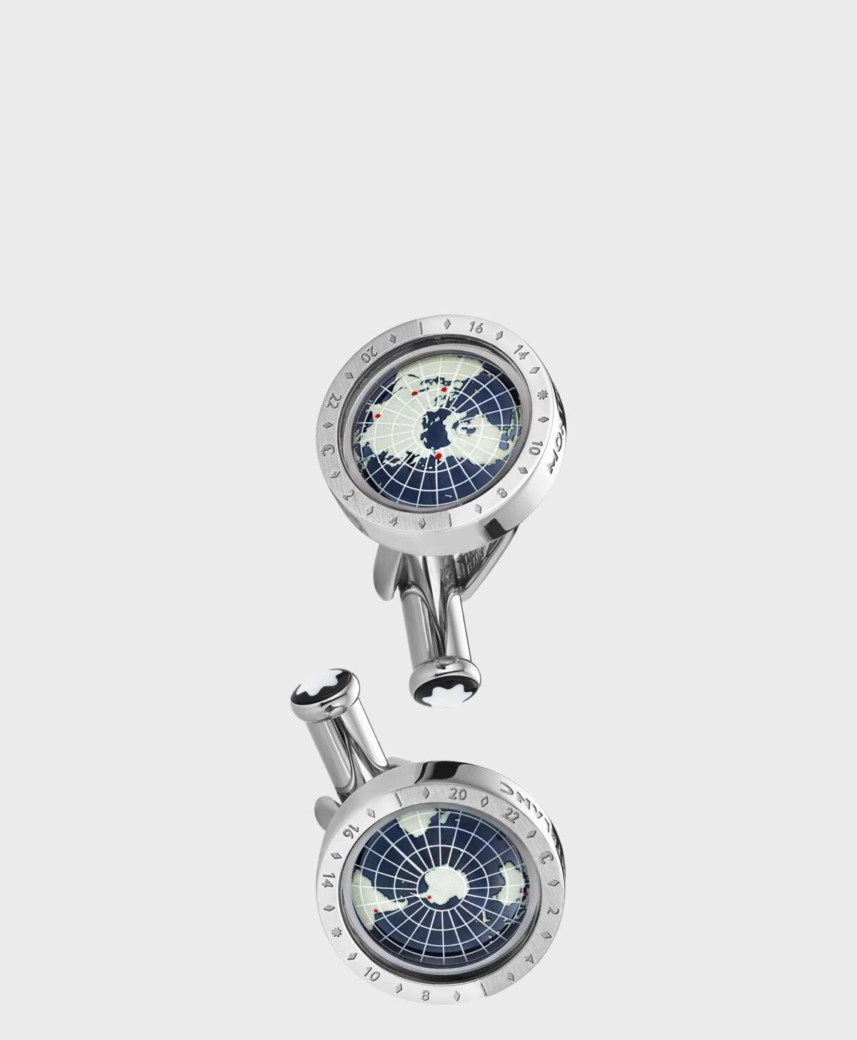 Khuy măng sét áo sơ mi Montblanc 1858 Geosphere Cufflinks Bue MB126165
