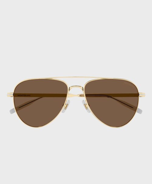 Kính Montblanc MB0235S-006 chính hãng / Montblanc Eyewear Sunglasses Gold Brown