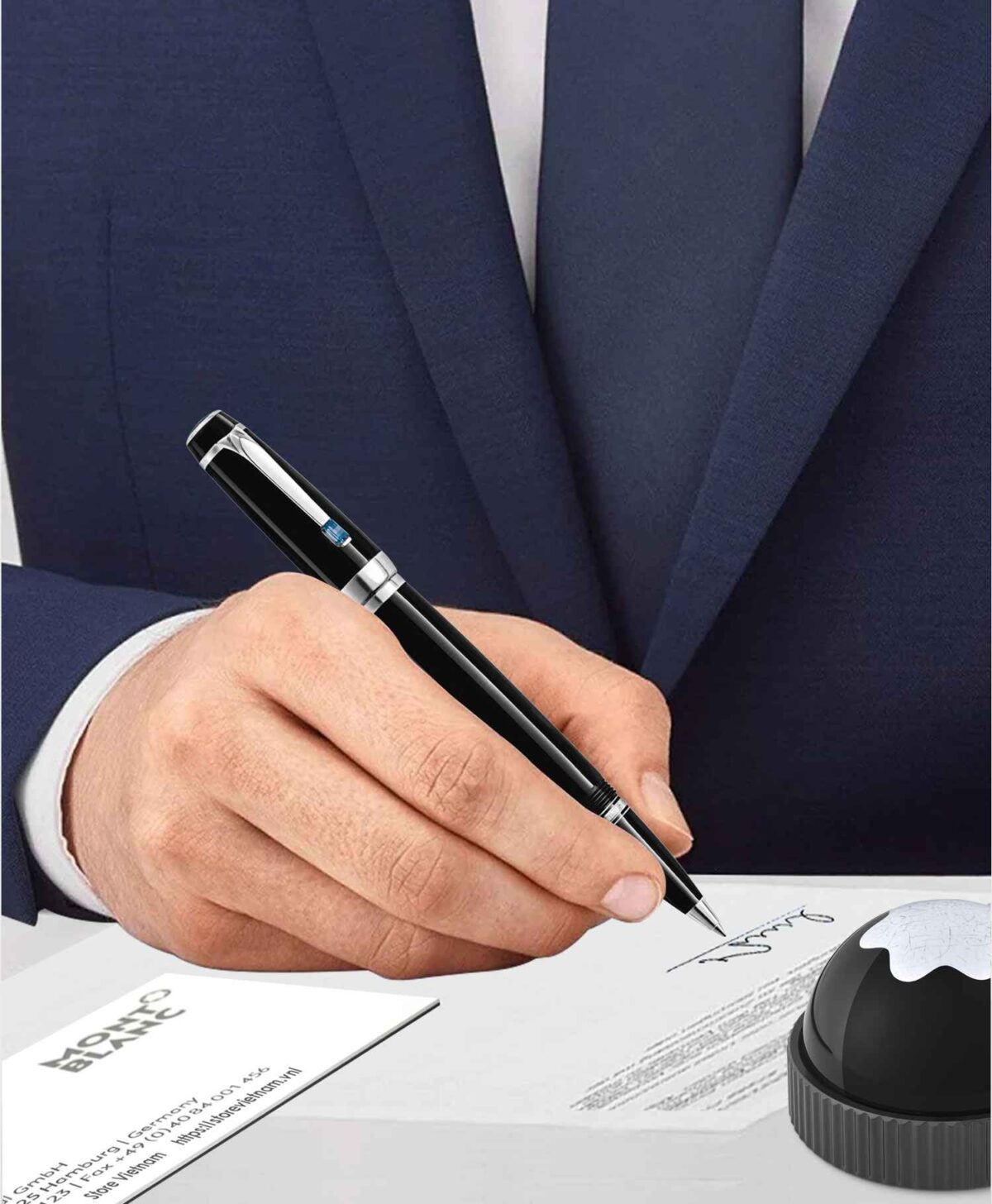 Montblanc 25330 Boheme Bleu with Sapphire Rollerball Pen 5796