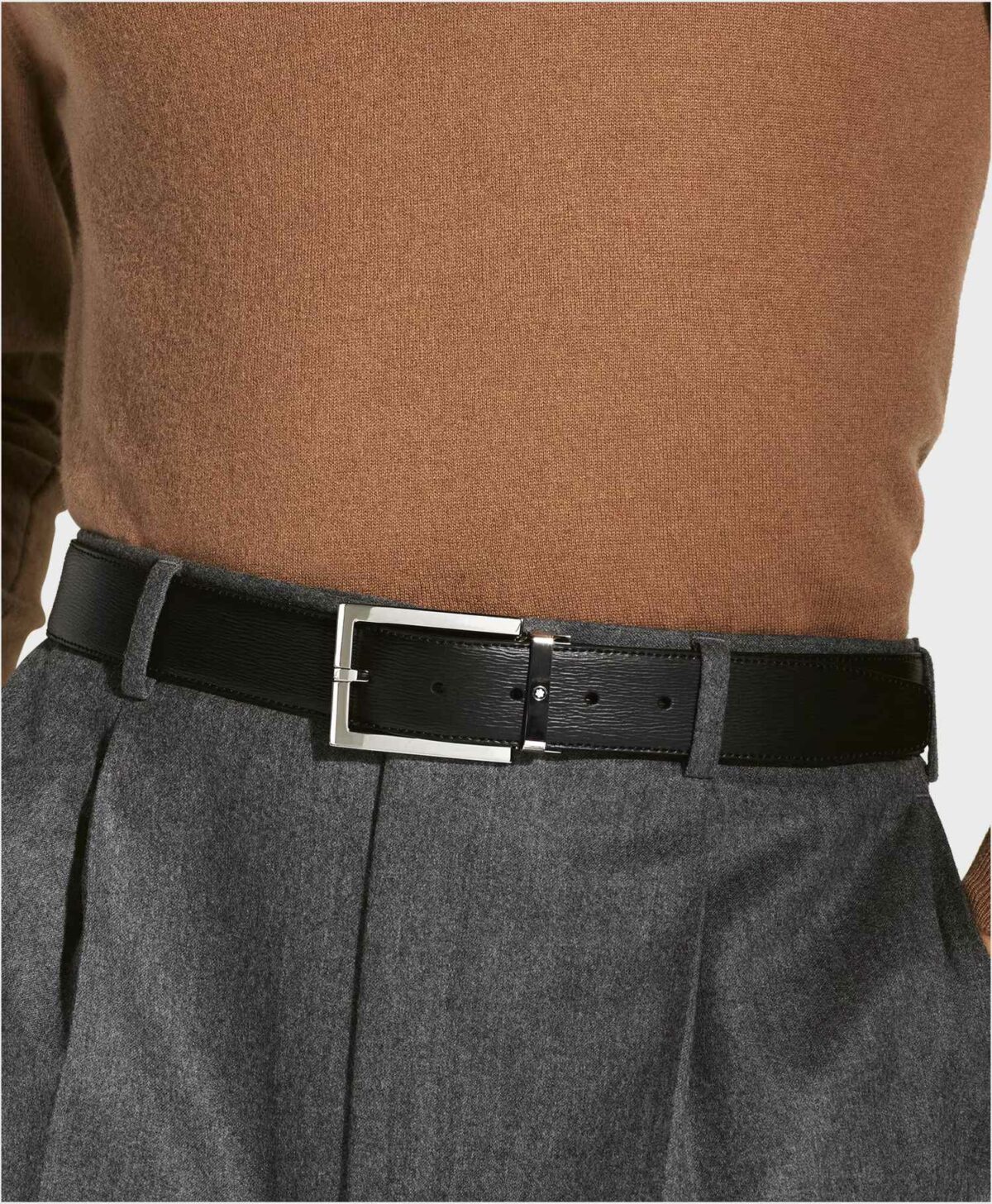 Montblanc Black Westside Leather Belt 114435