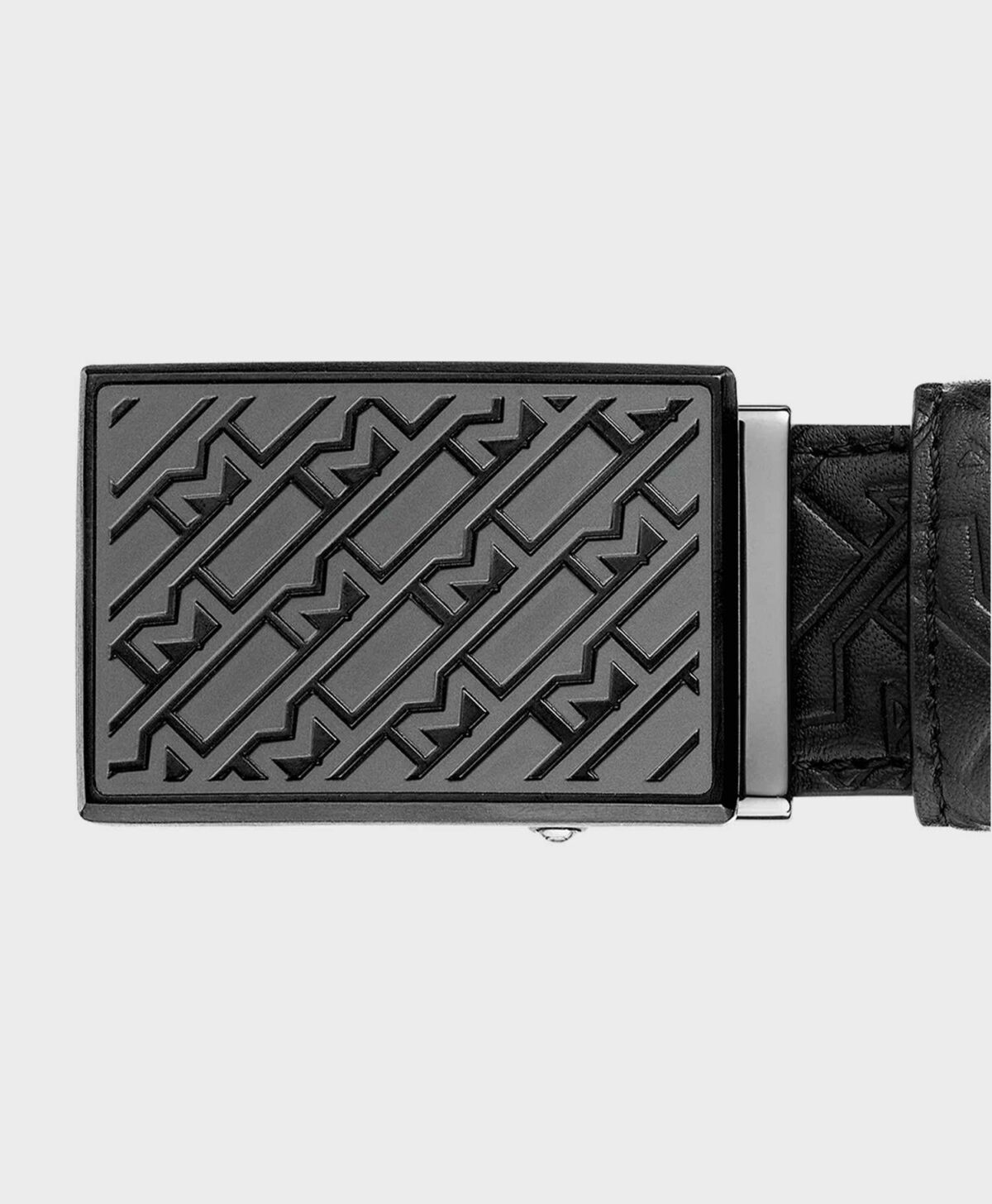 Montblanc Plate Buckle M Black 30mm Leather Belt MB129450