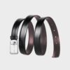 Montblanc Rectangular Palladium Pin Buckle Black Leather Belt 3cm MB114388