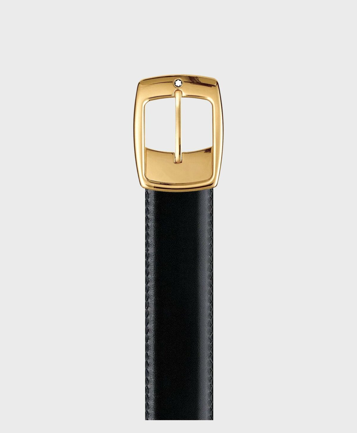 Thắt lưng Montblanc mạ vàng / Montblanc Reversible Gold Coated Buckle-Black/Brown Leather Classic Belt 30mm MB5562