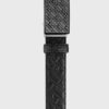 Thắt lưng bản nhỏ nam Montblanc Black 30 mm Leather Belt 129450