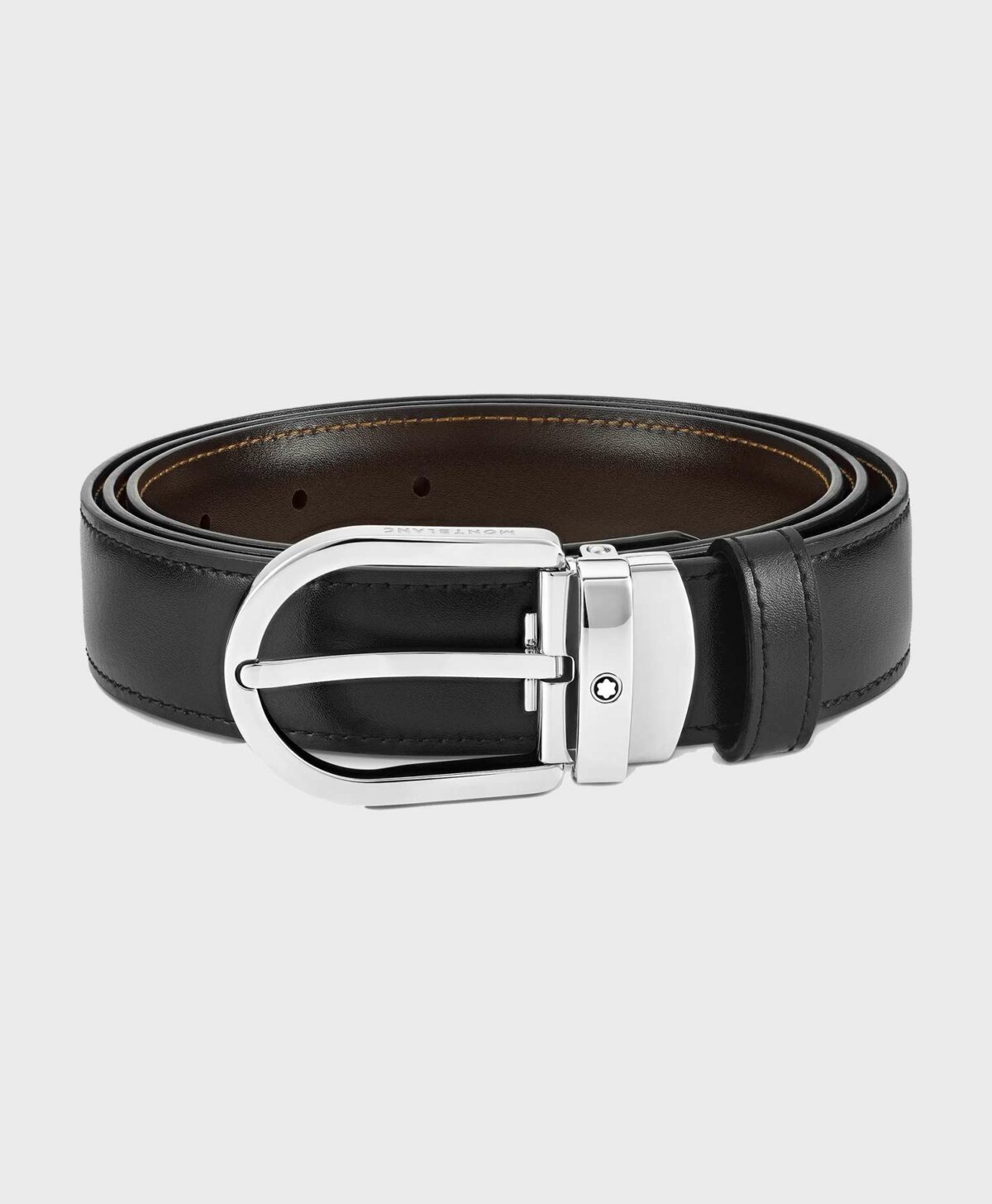 Thắt lưng Montblanc 128135 Horseshoe Buckle Reversible Leather Belt