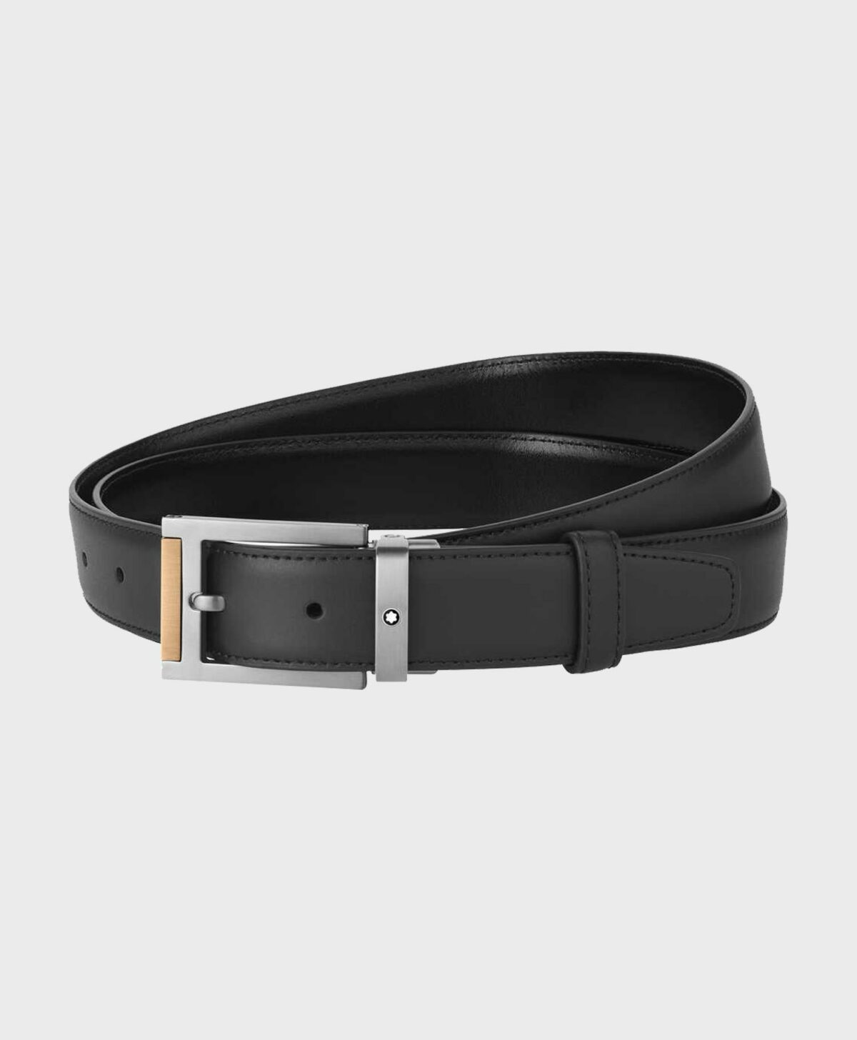 Thắt lưng Montblanc xịn Rectangular PVD Pin Buckle Belt 126017