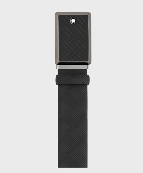Thắt lưng nam hiệu Montblanc Black 35mm Leather Belt 199106